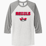 South Newton Rebels <span class="pdp-name-mascot">South Newton Rebels</span> Next Level Unisex Tri-Blend 3/4-Sleeve Raglan T-Shirt Front Thumbnail