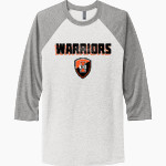 Official Store of the Warriors Next Level Unisex Tri-Blend 3/4-Sleeve Raglan T-Shirt Front Thumbnail