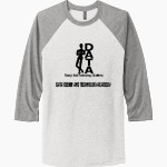Data Design And Technology Academy Rough Riders Next Level Unisex Tri-Blend 3/4-Sleeve Raglan T-Shirt Front Thumbnail