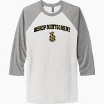 Bishop Montgomery Knights <span class="pdp-name-mascot">Bishop Montgomery Knights</span> Next Level Unisex Tri-Blend 3/4-Sleeve Raglan T-Shirt Front Thumbnail