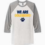 Goldsboro Cougars <span class="pdp-name-mascot">Goldsboro Cougars</span> Next Level Unisex Tri-Blend 3/4-Sleeve Raglan T-Shirt Front Thumbnail