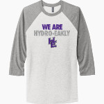 HYDRO-EAKLY HIGH SCHOOL BOBCATS Next Level Unisex Tri-Blend 3/4-Sleeve Raglan T-Shirt Front Thumbnail