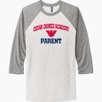 Cesar Chavez Academy Aztec Eagles <span class="pdp-name-mascot">Cesar Chavez Academy Aztec Eagles</span> Next Level Unisex Tri-Blend 3/4-Sleeve Raglan T-Shirt Front Thumbnail