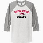 Jonathan Gastaldo Hawks <span class="pdp-name-mascot">Jonathan Gastaldo Hawks</span> Next Level Unisex Tri-Blend 3/4-Sleeve Raglan T-Shirt Front Thumbnail