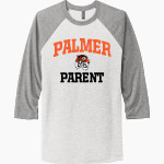 PALMER HIGH SCHOOL TIGERS <span class="pdp-name-mascot">PALMER TIGERS</span> Next Level Unisex Tri-Blend 3/4-Sleeve Raglan T-Shirt Front Thumbnail
