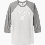 Calvary Christian Spartans <span class="pdp-name-mascot">Calvary Christian Spartans</span> Next Level Unisex Tri-Blend 3/4-Sleeve Raglan T-Shirt Front Thumbnail