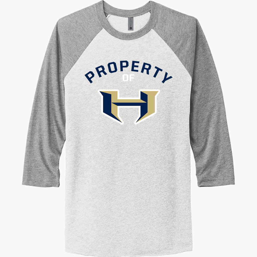 HIDALGO EARLY COLLEGE HIGH SCHOOL PIRATES <span class="pdp-name-mascot">HIDALGO EARLY COLLEGE PIRATES</span> Next Level Unisex Tri-Blend 3/4-Sleeve Raglan T-Shirt