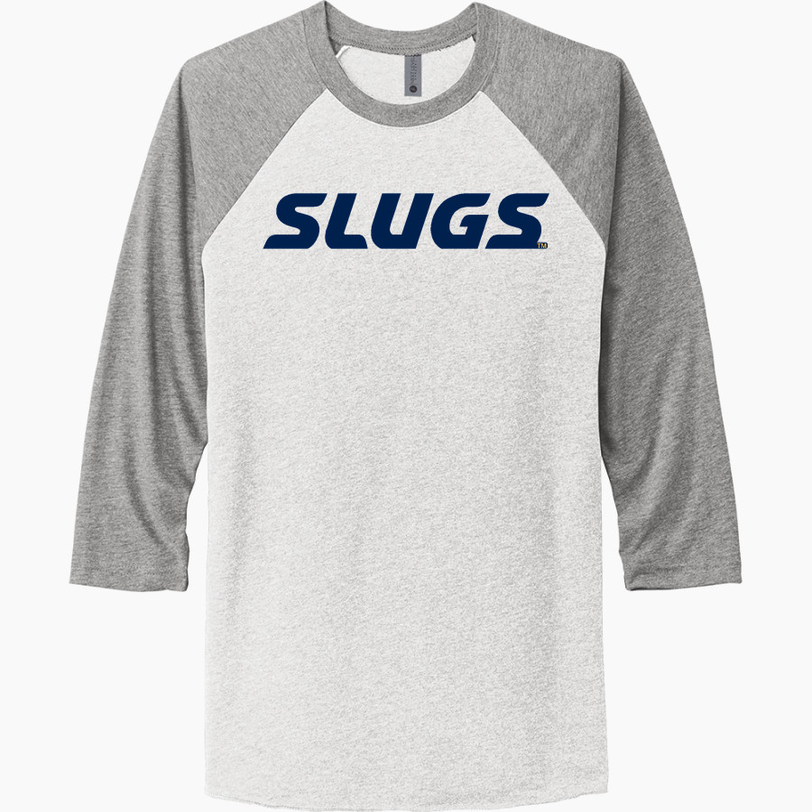 UC Santa Cruz Banana Slugs Next Level Unisex Tri-Blend 3/4-Sleeve Raglan T-Shirt