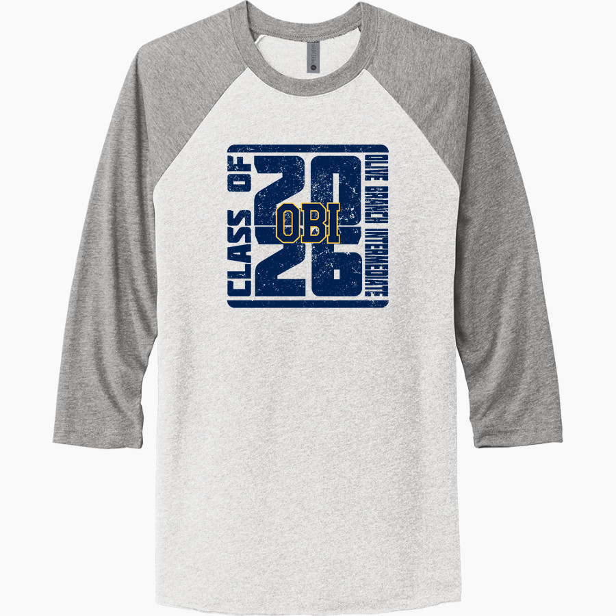 Olive Branch Intermediate Quistors <span class="pdp-name-mascot">Olive Branch Intermediate Quistors</span> Next Level Unisex Tri-Blend 3/4-Sleeve Raglan T-Shirt