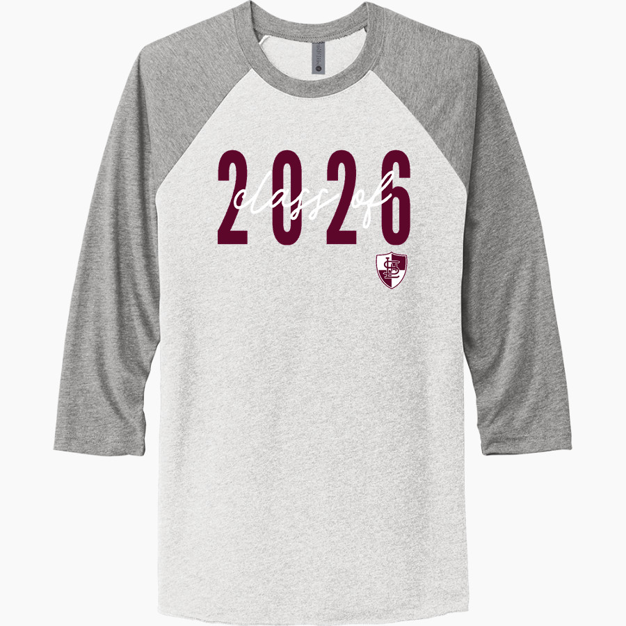 LOWELL HIGH SCHOOL RED RAIDERS <span class="pdp-name-mascot">LOWELL RED RAIDERS</span> Next Level Unisex Tri-Blend 3/4-Sleeve Raglan T-Shirt