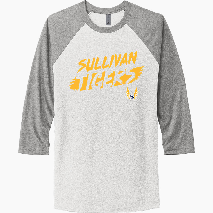 Sullivan Tigers <span class="pdp-name-mascot">Sullivan Tigers</span> Next Level Unisex Tri-Blend 3/4-Sleeve Raglan T-Shirt