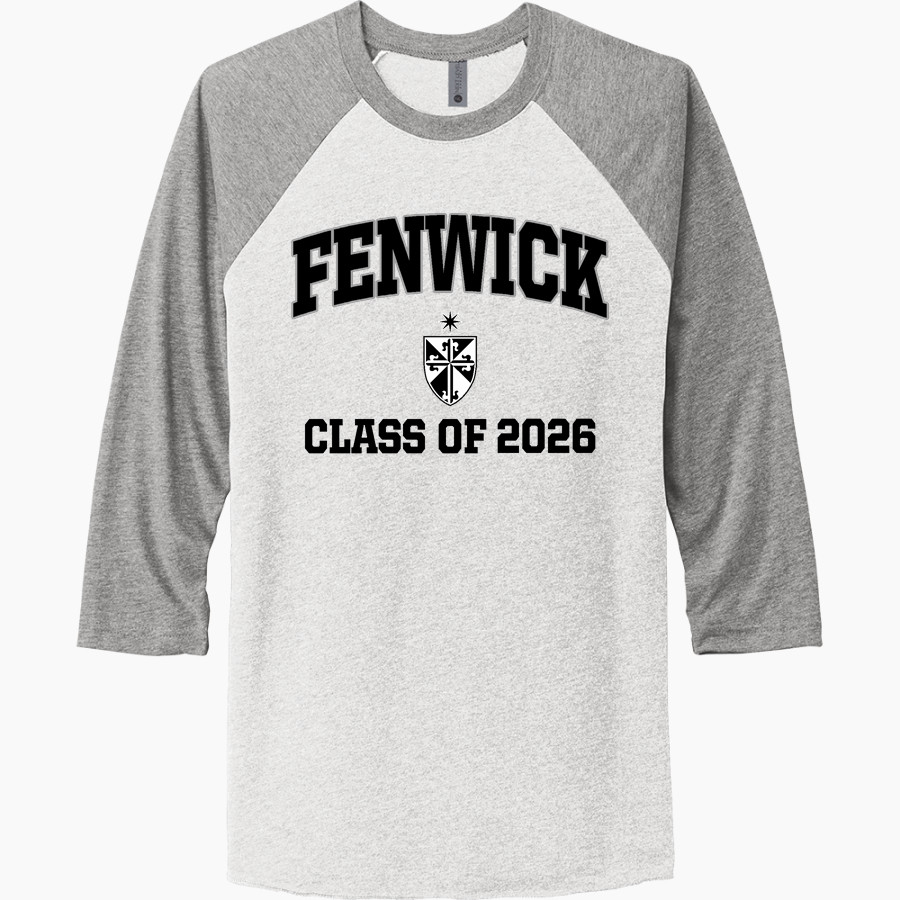Fenwick Friars The Official Online Store <span class="pdp-name-mascot">Fenwick Friars</span> Next Level Unisex Tri-Blend 3/4-Sleeve Raglan T-Shirt