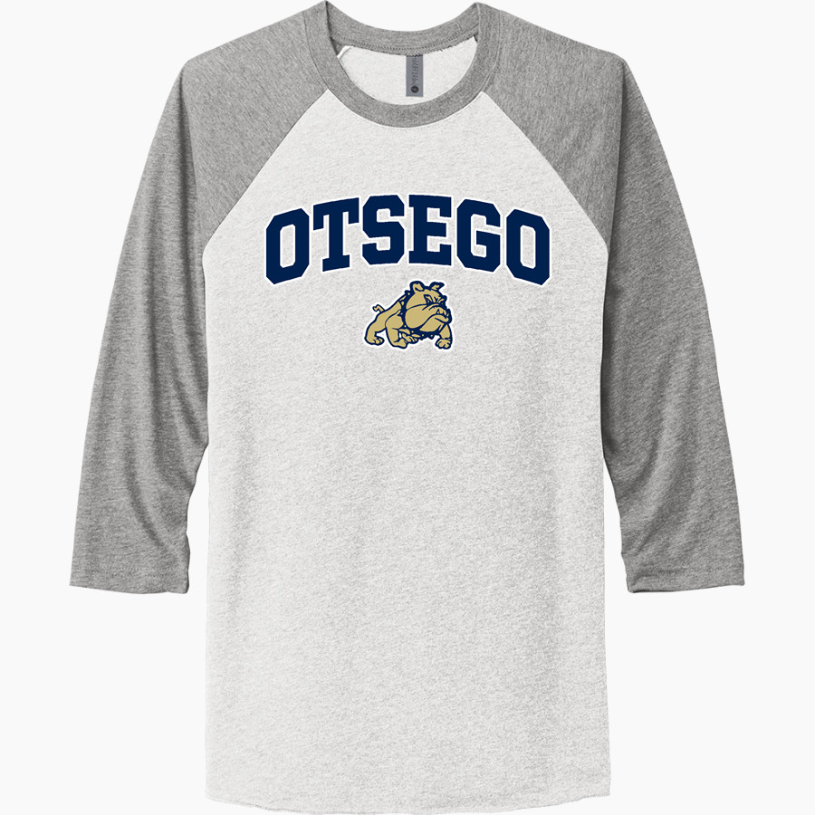 OTSEGO HIGH SCHOOL BULLDOGS <span class="pdp-name-mascot">OTSEGO BULLDOGS</span> Next Level Unisex Tri-Blend 3/4-Sleeve Raglan T-Shirt