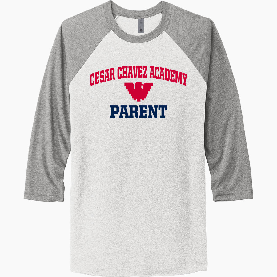 Cesar Chavez Academy Aztec Eagles <span class="pdp-name-mascot">Cesar Chavez Academy Aztec Eagles</span> Next Level Unisex Tri-Blend 3/4-Sleeve Raglan T-Shirt