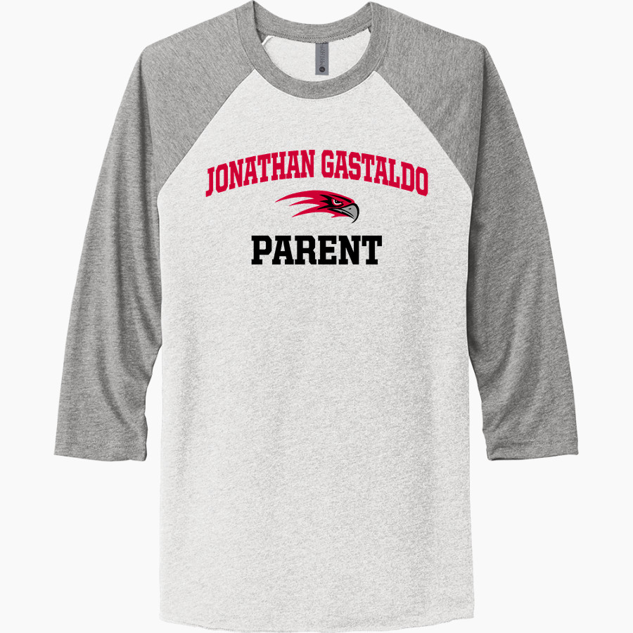 Jonathan Gastaldo Hawks <span class="pdp-name-mascot">Jonathan Gastaldo Hawks</span> Next Level Unisex Tri-Blend 3/4-Sleeve Raglan T-Shirt