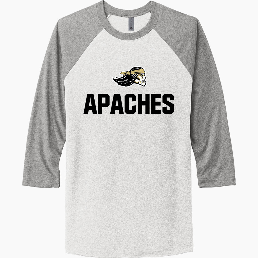 POTTSVILLE HIGH SCHOOL APACHES <span class="pdp-name-mascot">POTTSVILLE APACHES</span> Next Level Unisex Tri-Blend 3/4-Sleeve Raglan T-Shirt