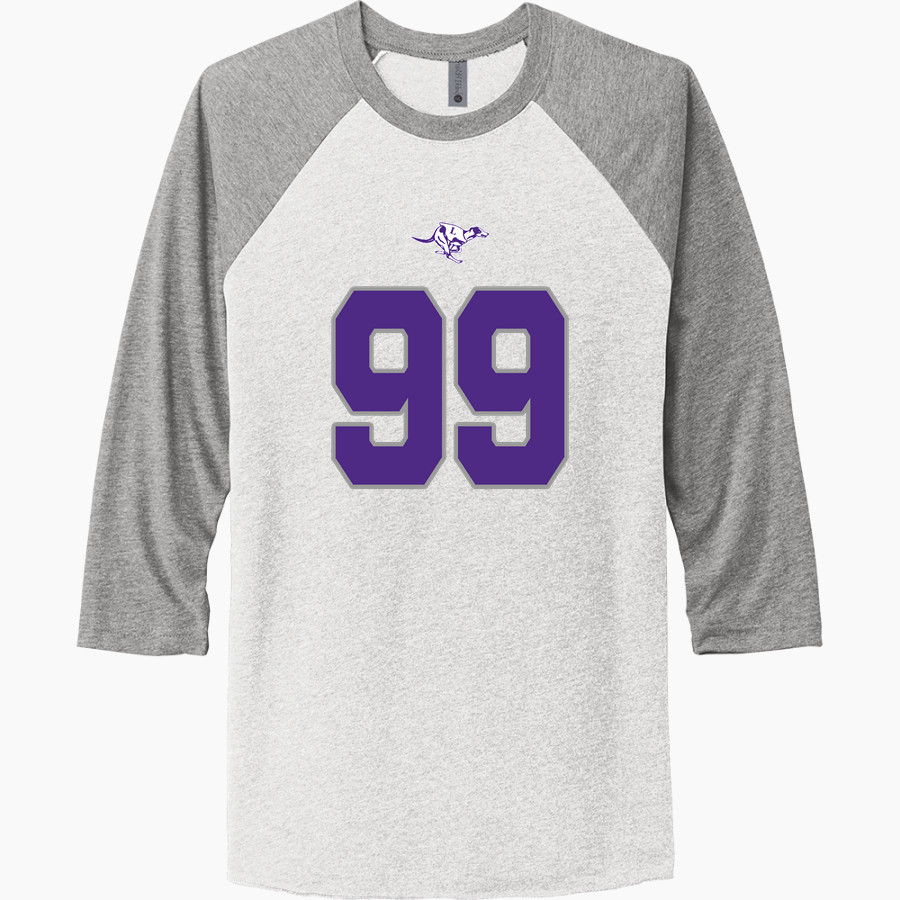 LEBANON COMMUNITY HIGH SCHOOL GREYHOUNDS <span class="pdp-name-mascot">LEBANON GREYHOUNDS</span> Next Level Unisex Tri-Blend 3/4-Sleeve Raglan T-Shirt