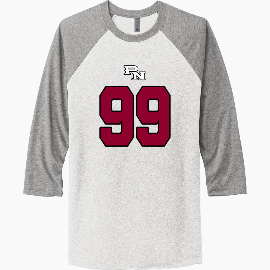 PLAINFIELD NORTH HIGH SCHOOL TIGERS Next Level Unisex Tri-Blend 3/4-Sleeve Raglan T-Shirt