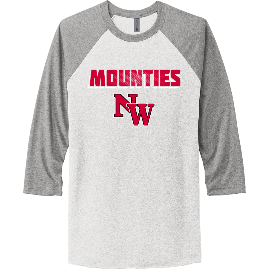 Northwest Mounties <span class="pdp-name-mascot">Northwest Mounties</span> Next Level Apparel Unisex Tri-Blend 3/4-Sleeve Raglan T-Shirt