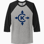 Camp Kawaga Sideline Store <span class="pdp-name-mascot">Camp Kawaga</span> Next Level Unisex Tri-Blend 3/4-Sleeve Raglan T-Shirt Front Thumbnail