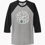 British International School of Washington <span class="pdp-name-mascot">BRITISH NONE</span> Next Level Unisex Tri-Blend 3/4-Sleeve Raglan T-Shirt Front Thumbnail