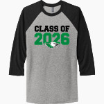 LAKE SHORE EAGLES THE ONLINE STORE <span class="pdp-name-mascot">LAKE SHORE EAGLES</span> Next Level Unisex Tri-Blend 3/4-Sleeve Raglan T-Shirt Front Thumbnail