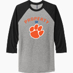WESTWOOD SCHOOL WILDCATS Next Level Unisex Tri-Blend 3/4-Sleeve Raglan T-Shirt Front Thumbnail