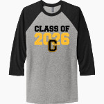 Georgetown Exempted Village G-men <span class="pdp-name-mascot">Georgetown Exempted Village G-men</span> Next Level Unisex Tri-Blend 3/4-Sleeve Raglan T-Shirt Front Thumbnail