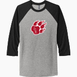 Cornerstone Lions <span class="pdp-name-mascot">Cornerstone Christian Lions</span> Next Level Unisex Tri-Blend 3/4-Sleeve Raglan T-Shirt Front Thumbnail