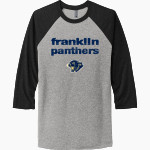 FRANKLIN HIGH SCHOOL PANTHERS <span class="pdp-name-mascot">FRANKLIN PANTHERS</span> Next Level Unisex Tri-Blend 3/4-Sleeve Raglan T-Shirt Front Thumbnail