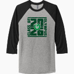 OLYMPUS HIGH SCHOOL TITANS <span class="pdp-name-mascot">OLYMPUS TITANS</span> Next Level Unisex Tri-Blend 3/4-Sleeve Raglan T-Shirt Front Thumbnail