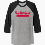 NEW HARTFORD HIGH SCHOOL SPARTANS <span class="pdp-name-mascot">NEW HARTFORD SPARTANS</span> Next Level Unisex Tri-Blend 3/4-Sleeve Raglan T-Shirt Front Thumbnail