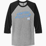 CENTRAL HIGH SCHOOL CHARGERS Next Level Unisex Tri-Blend 3/4-Sleeve Raglan T-Shirt Front Thumbnail