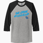 Oak Grove Grizzlies <span class="pdp-name-mascot">Oak Grove Grizzlies</span> Next Level Unisex Tri-Blend 3/4-Sleeve Raglan T-Shirt Front Thumbnail