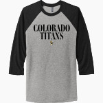 Colorado Titans The Official Online Store Next Level Unisex Tri-Blend 3/4-Sleeve Raglan T-Shirt Front Thumbnail