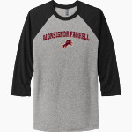 Monsignor Farrell The Official Store of the Lions <span class="pdp-name-mascot">Monsignor Farrell Lions</span> Next Level Unisex Tri-Blend 3/4-Sleeve Raglan T-Shirt Front Thumbnail
