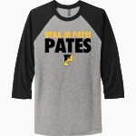 Btaa Jr Pates Pates <span class="pdp-name-mascot">Btaa Jr Pates Pates</span> Next Level Unisex Tri-Blend 3/4-Sleeve Raglan T-Shirt Front Thumbnail