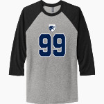 Bell Shoals Panthers <span class="pdp-name-mascot">Bell Shoals Panthers</span> Next Level Unisex Tri-Blend 3/4-Sleeve Raglan T-Shirt Front Thumbnail
