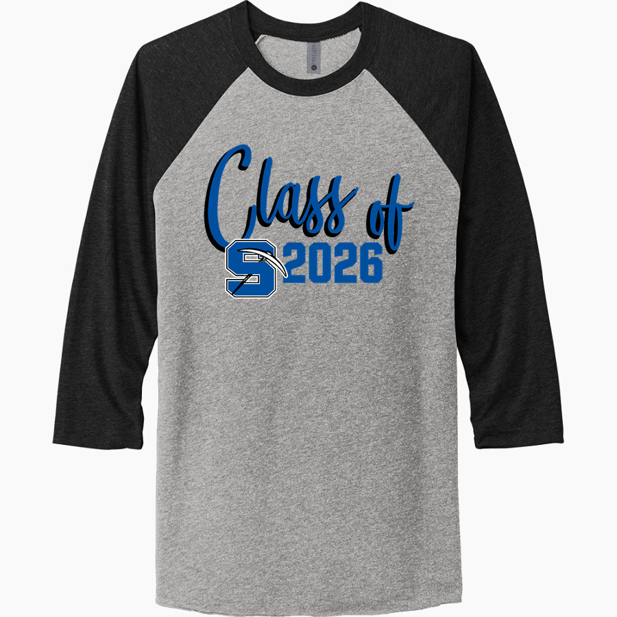 St. Mary's Springs Academy Ledgers <span class="pdp-name-mascot">SAINT MARYS SPRINGS HIGH LEDGERS</span> Next Level Unisex Tri-Blend 3/4-Sleeve Raglan T-Shirt