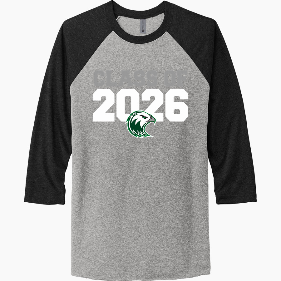 ATLANTIC COMMUNITY HIGH SCHOOL EAGLES <span class="pdp-name-mascot">ATLANTIC EAGLES</span> Next Level Unisex Tri-Blend 3/4-Sleeve Raglan T-Shirt