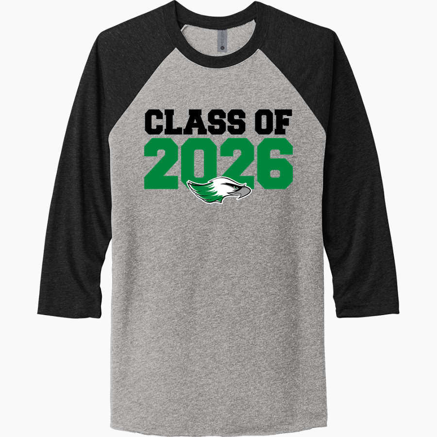 LAKE SHORE EAGLES THE ONLINE STORE <span class="pdp-name-mascot">LAKE SHORE EAGLES</span> Next Level Unisex Tri-Blend 3/4-Sleeve Raglan T-Shirt