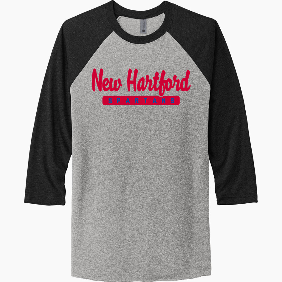 NEW HARTFORD HIGH SCHOOL SPARTANS <span class="pdp-name-mascot">NEW HARTFORD SPARTANS</span> Next Level Unisex Tri-Blend 3/4-Sleeve Raglan T-Shirt