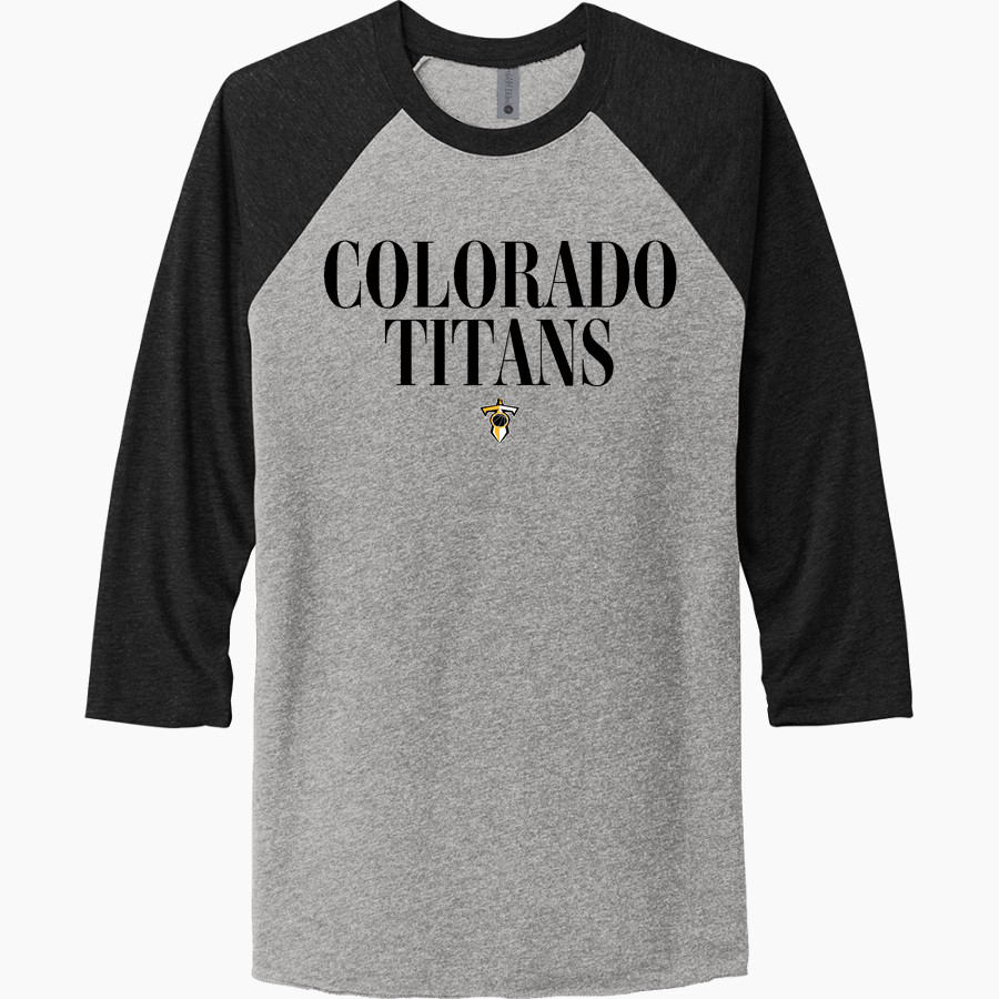 Colorado Titans The Official Online Store Next Level Unisex Tri-Blend 3/4-Sleeve Raglan T-Shirt