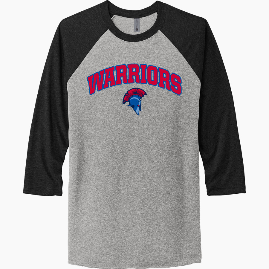Alamance Christian Warriors <span class="pdp-name-mascot">Alamance Christian Warriors</span> Next Level Unisex Tri-Blend 3/4-Sleeve Raglan T-Shirt