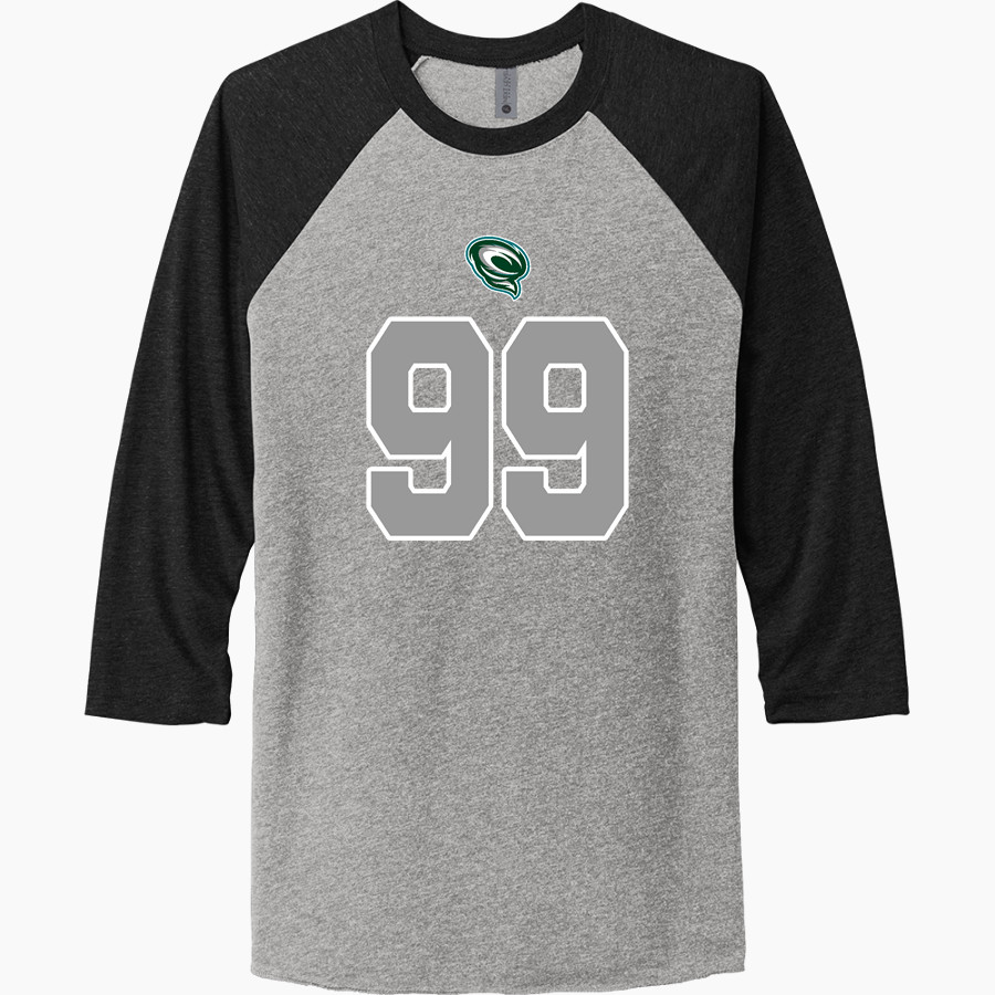 SCTCC Cyclones Online Apparel Store <span class="pdp-name-mascot">St Cloud Cyclones</span> Next Level Unisex Tri-Blend 3/4-Sleeve Raglan T-Shirt