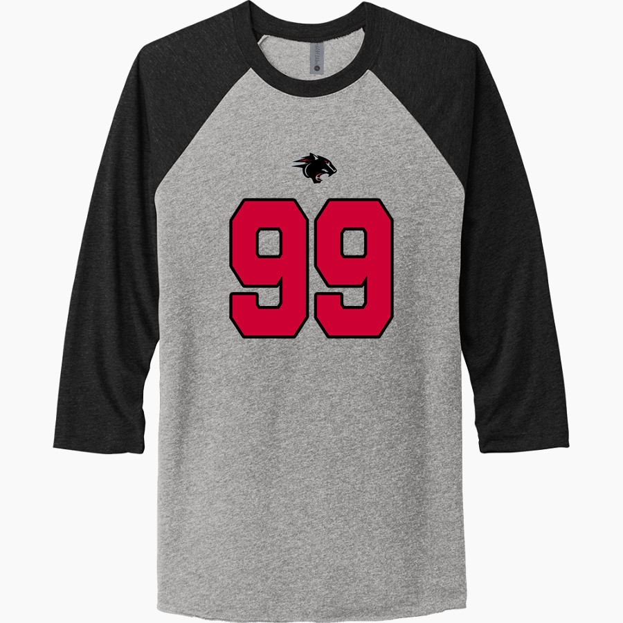 Clark Atlanta Panthers <span class="pdp-name-mascot">Clark Atlanta Panthers</span> Next Level Unisex Tri-Blend 3/4-Sleeve Raglan T-Shirt