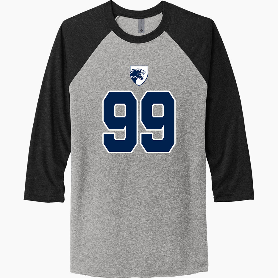 Bell Shoals Panthers <span class="pdp-name-mascot">Bell Shoals Panthers</span> Next Level Unisex Tri-Blend 3/4-Sleeve Raglan T-Shirt