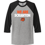 Scranton Bulldogs <span class="pdp-name-mascot">Scranton Middle School Bulldogs</span> Next Level Apparel Unisex Tri-Blend 3/4-Sleeve Raglan T-Shirt Front Thumbnail