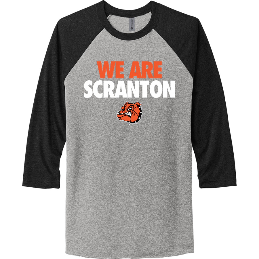 Scranton Bulldogs <span class="pdp-name-mascot">Scranton Middle School Bulldogs</span> Next Level Apparel Unisex Tri-Blend 3/4-Sleeve Raglan T-Shirt