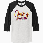 WICHITA WEST HIGH SCHOOL PIONEERS <span class="pdp-name-mascot">WICHITA WEST PIONEERS</span> Next Level Unisex Tri-Blend 3/4-Sleeve Raglan T-Shirt Front Thumbnail